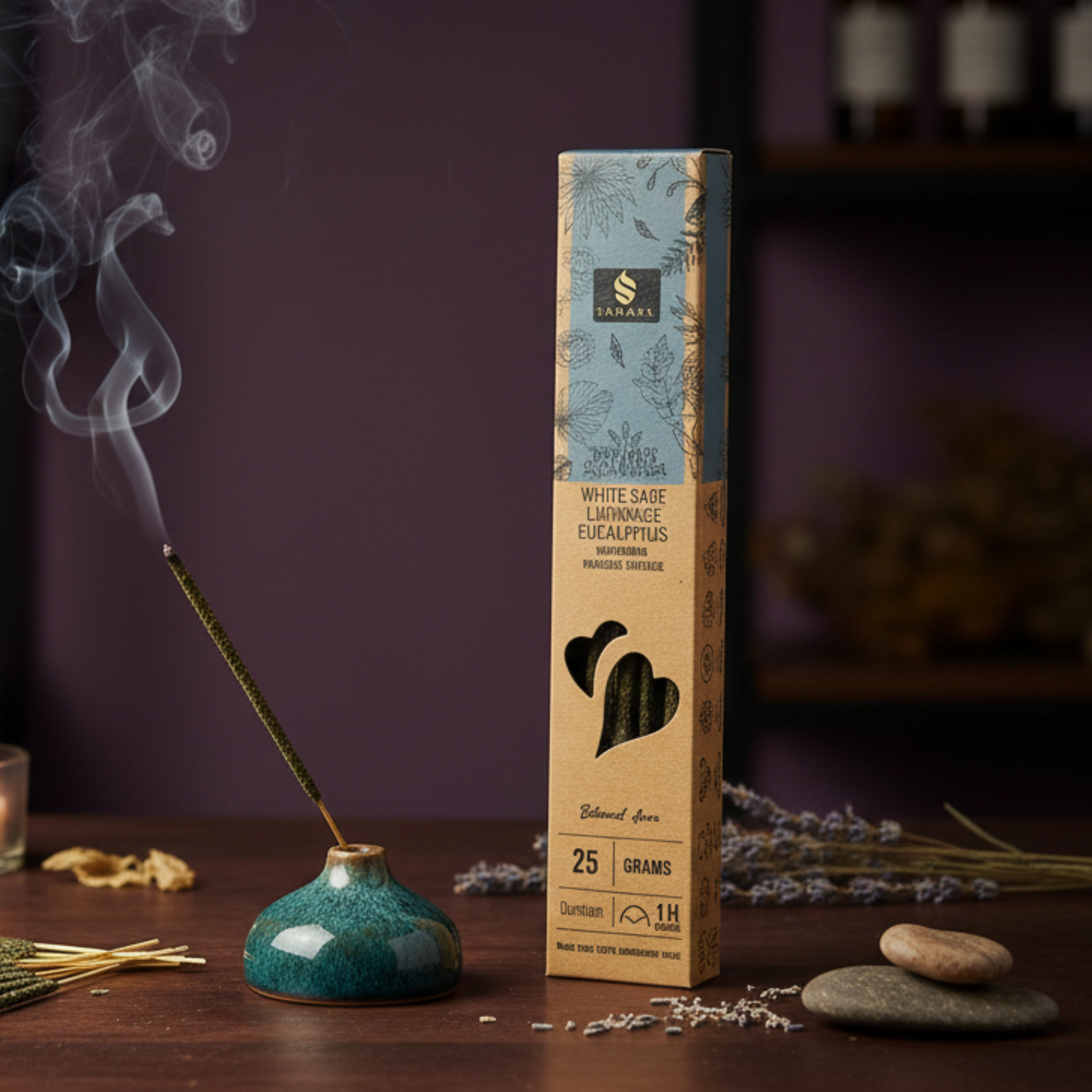 Natural White Sage, Lavender & Eucalyptus Incense Sticks
