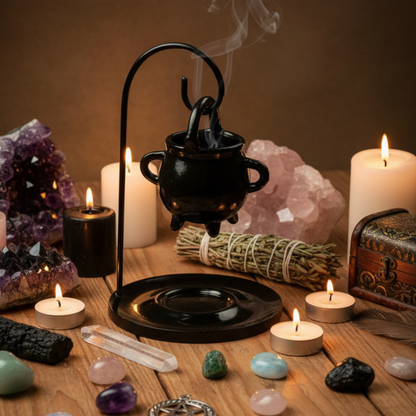 Hanging Metal Cauldron Aroma Lamp