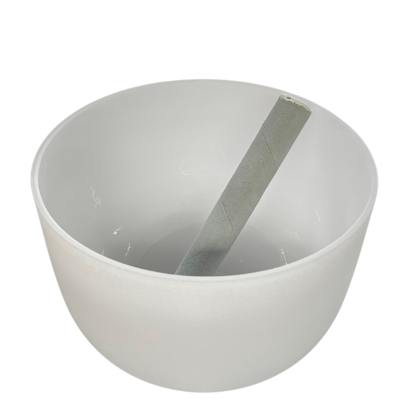 White Crystal Singing Bowl - 8"