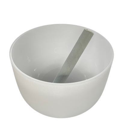 White Crystal Singing Bowl - 8"