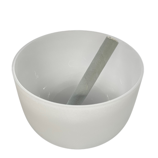 White Crystal Singing Bowl - 8"