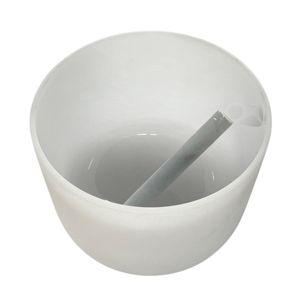 White Crystal Singing Bowl - 10"