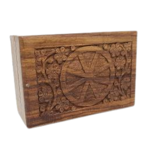 Wheel of the Year Wooden Carved Box