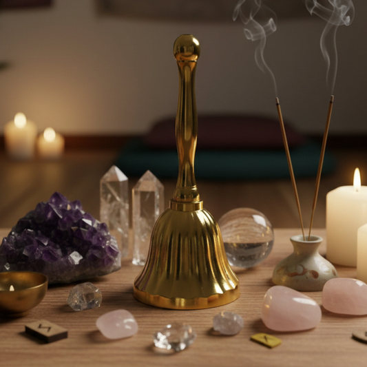 Brass Bell w/ Decorative Scalloped Design