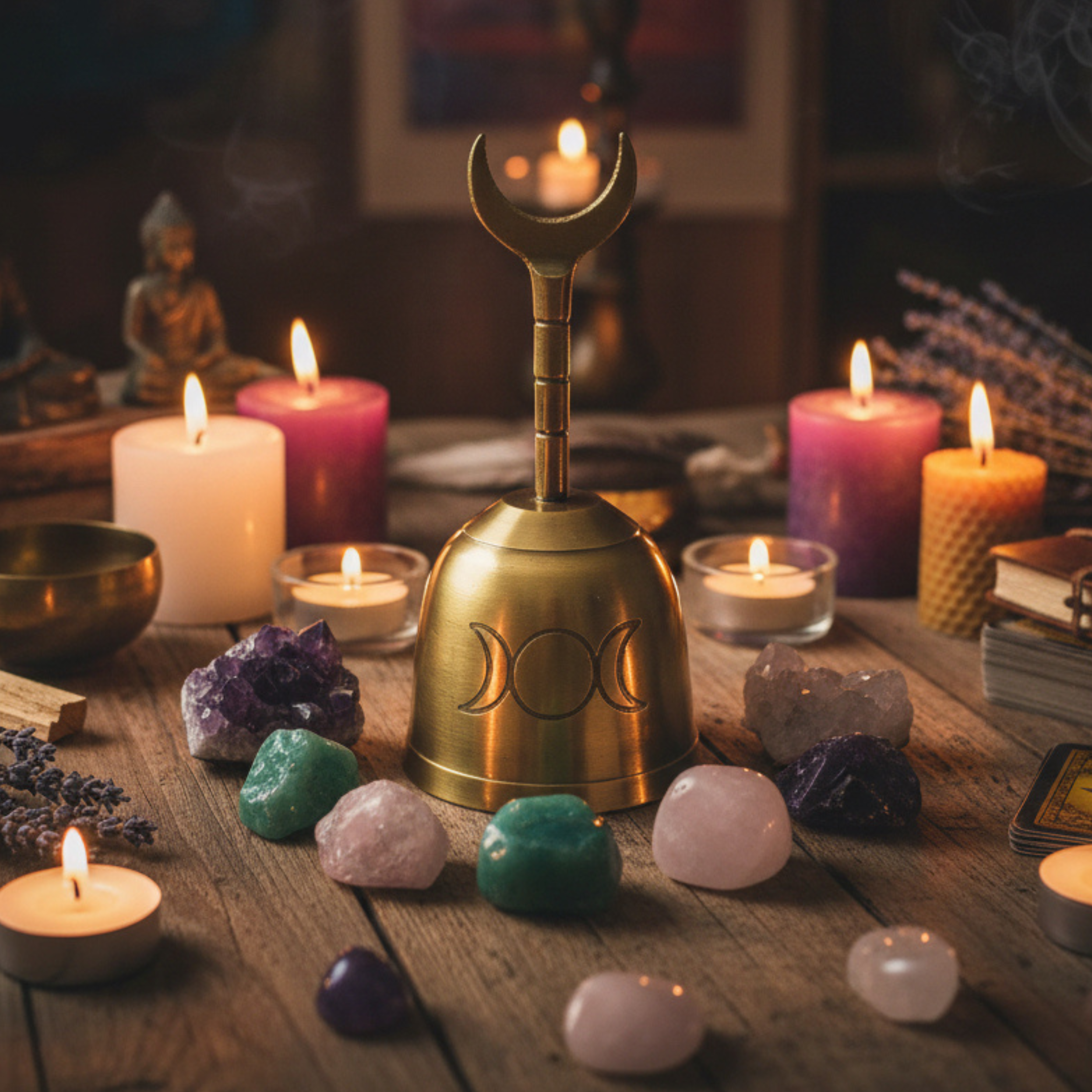 Moonlight Bell Moon Altar Bell – SEER - Metaphysical Supplies