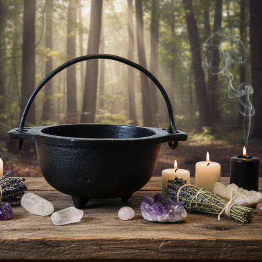 Cast Iron Cauldron w/Handle 5"