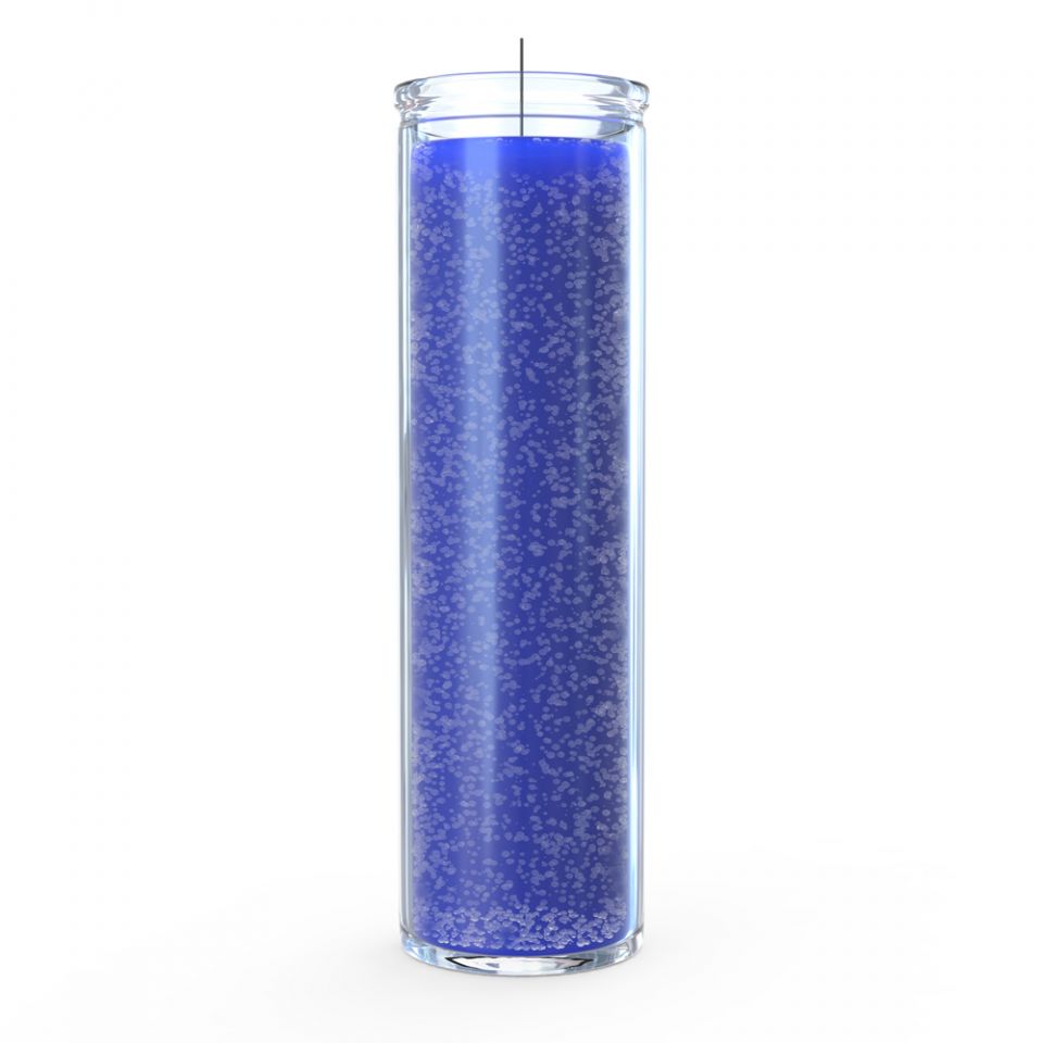 Dark Blue 7 Day Candle