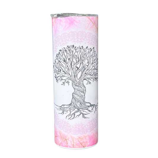 Tree of Life Pink 20oz Stainless Steel Tumbler