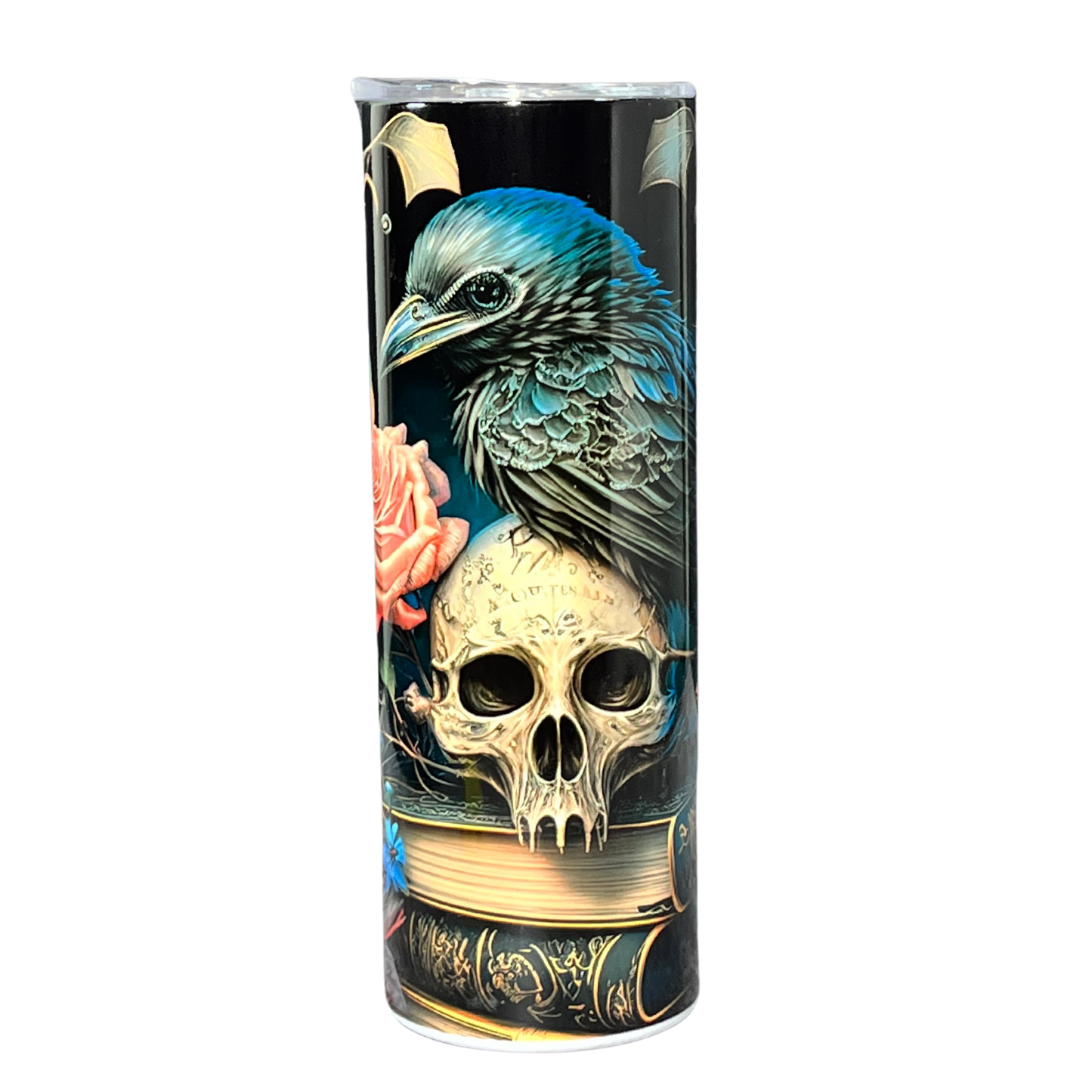 Magical Raven, Witchy Books and Gothic 20oz Stainless Steel Tumbler