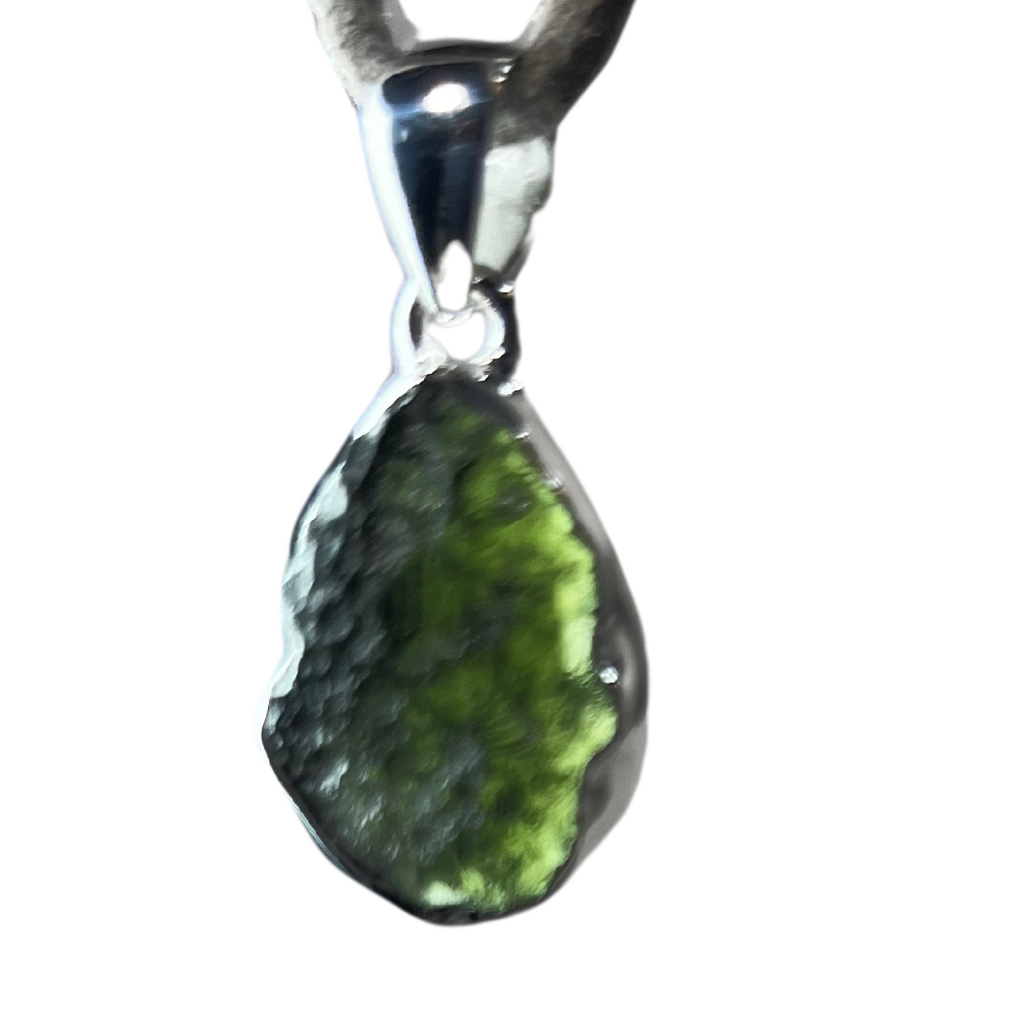 Moldavite Pendant Set in Sterling Silver - 2