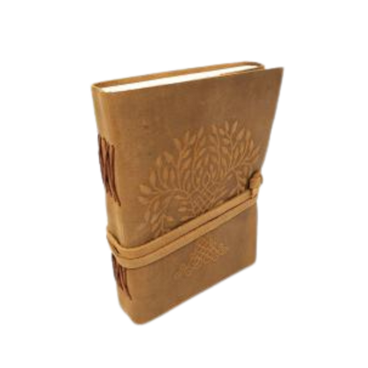 Tree of Life Soft Leather Journal with Leather Cord Closure