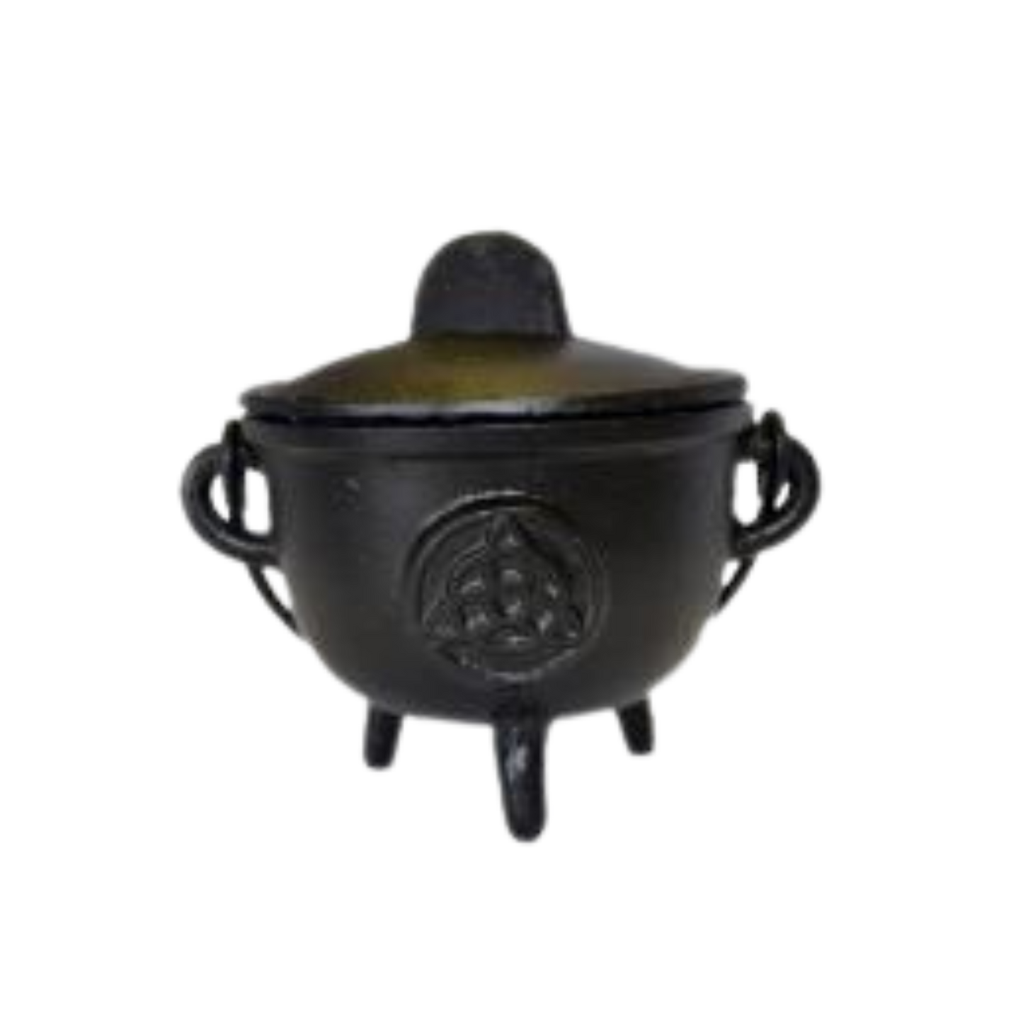 Triquetra Cast iron Cauldron with Lid