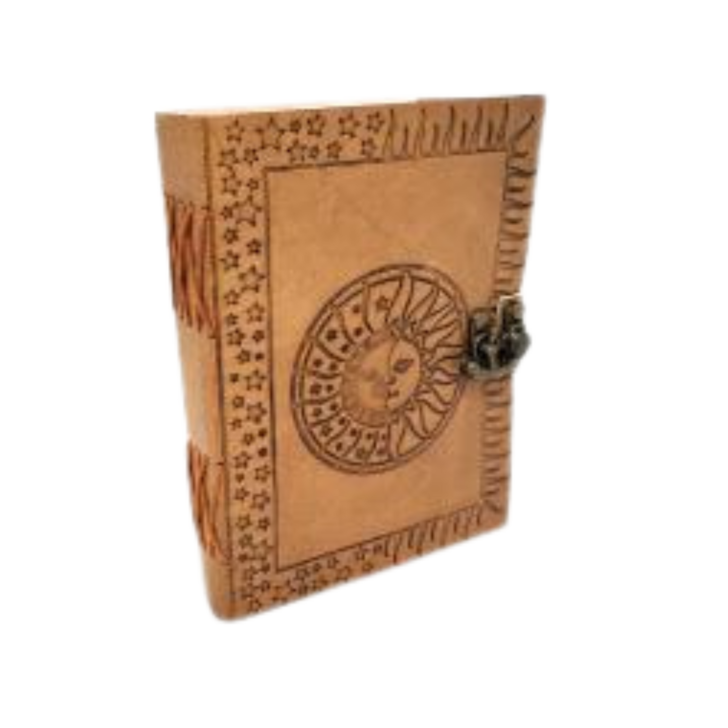 Celestial Leather Journal with Latch Closure