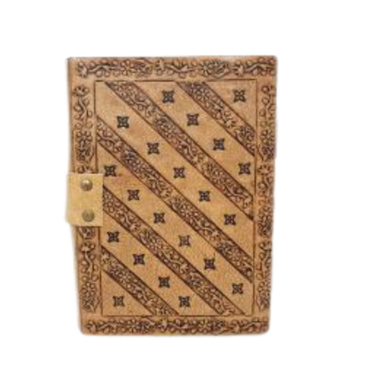 Pentagram Broom Leather Journal with Latch Closure