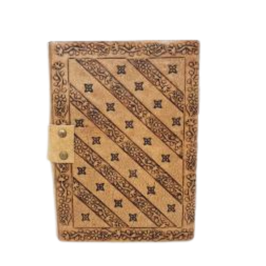 Pentagram Broom Leather Journal with Latch Closure