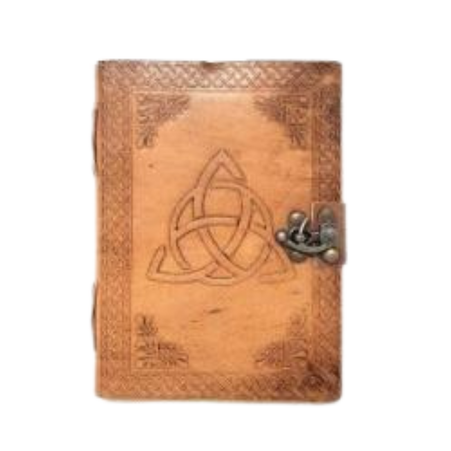 Triquetra Leather Journal with Latch Closure