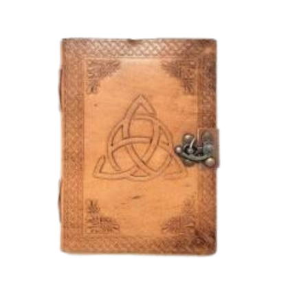 Triquetra Leather Journal with Latch Closure