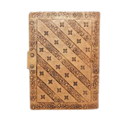 Moon Phase Leather Journal with Latch Closure