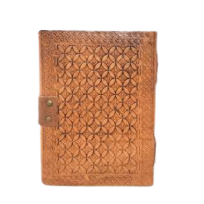 Triquetra Leather Journal with Latch Closure