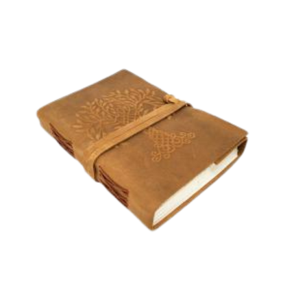 Tree of Life Soft Leather Journal with Leather Cord Closure