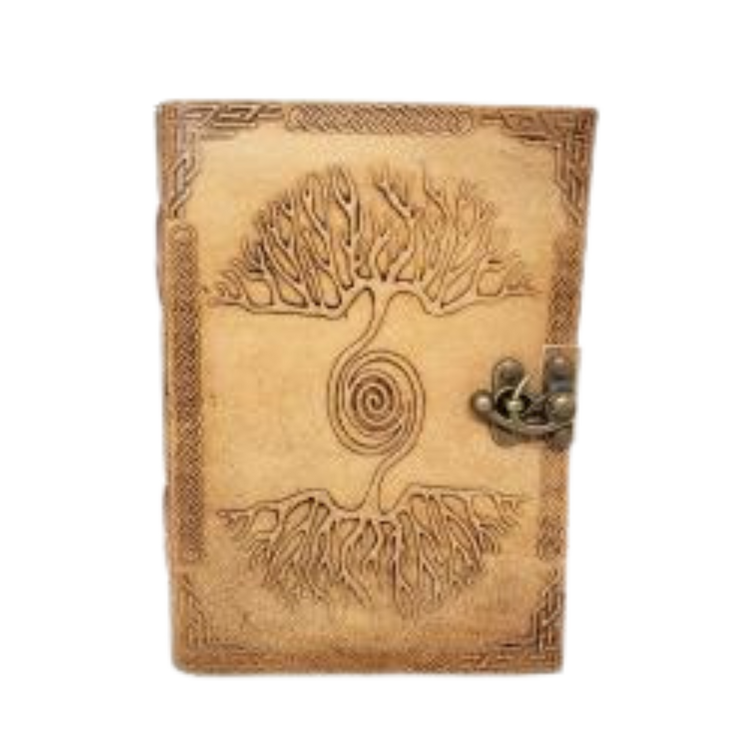 Double Tree Leather Journal with Latch Closure