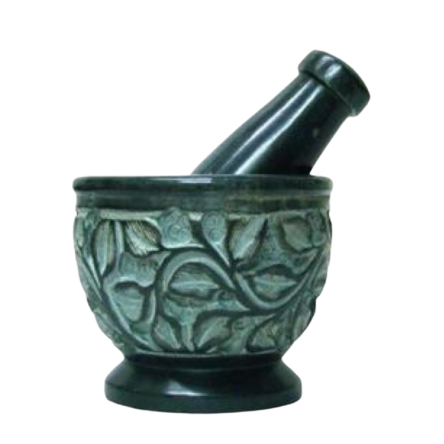 Carved Soap Stone Mortar & Pestle