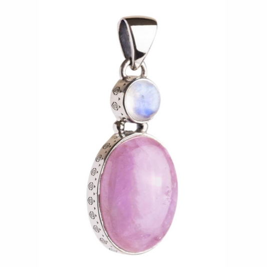 Kunzite Moonstone Divine Love Pendant