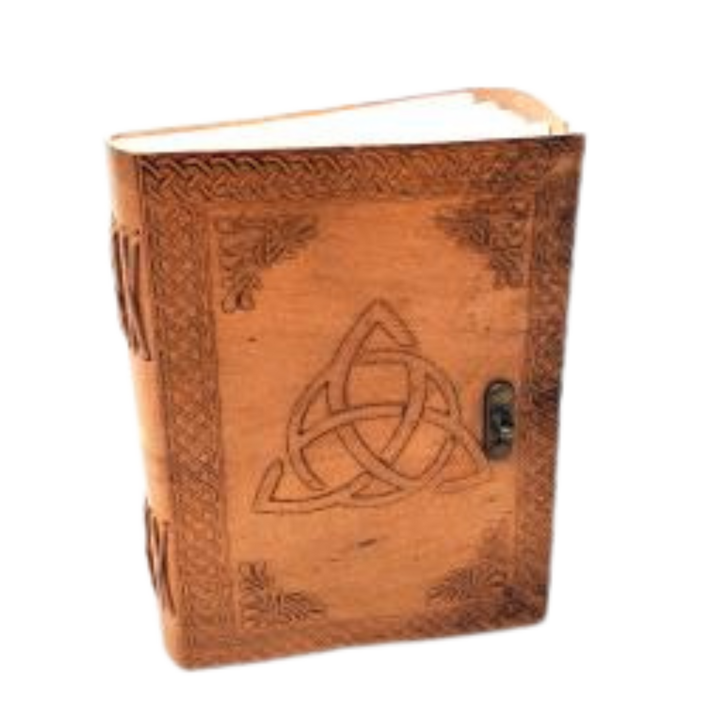 Triquetra Leather Journal with Latch Closure