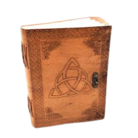 Triquetra Leather Journal with Latch Closure