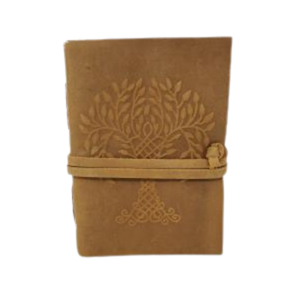 Tree of Life Soft Leather Journal with Leather Cord Closure
