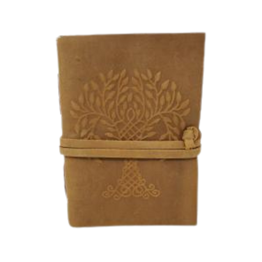 Tree of Life Soft Leather Journal with Leather Cord Closure