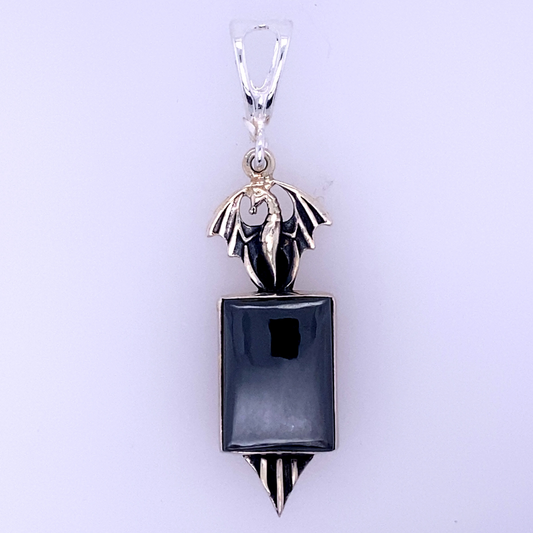 Hematite Dragon Pendant