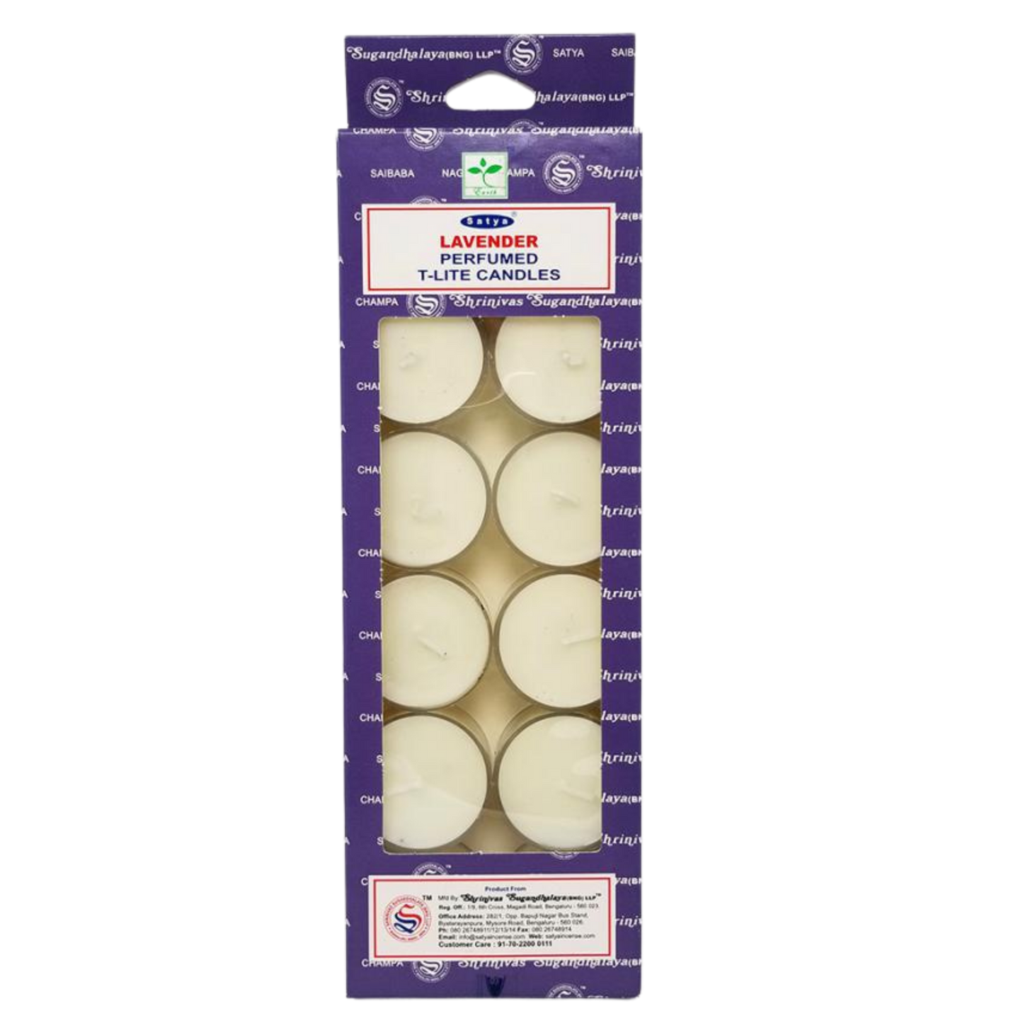 Satya LAVENDER T-Lite Candles (12/box)