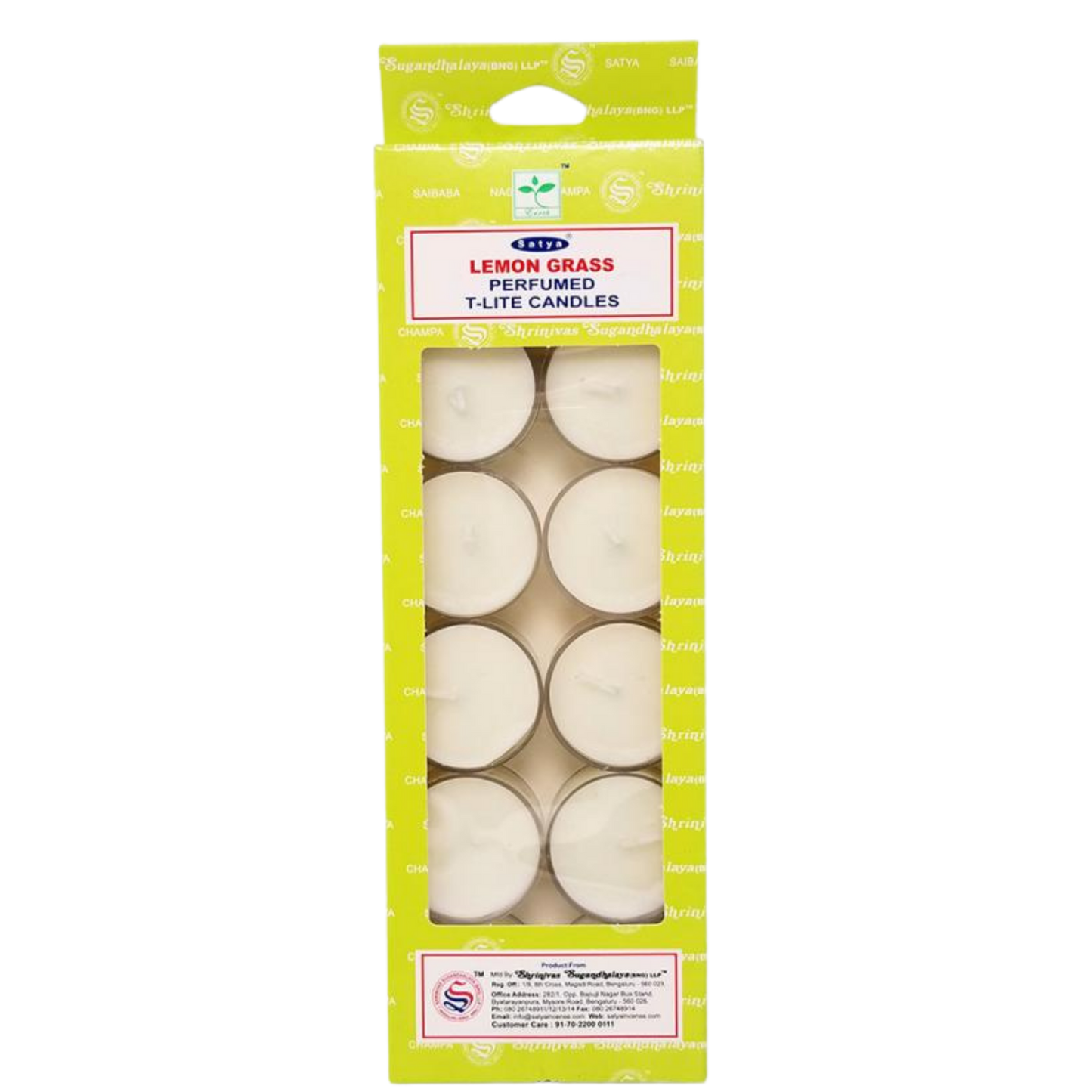 Satya LEMONGRASS T-Lite Candles (12/box)