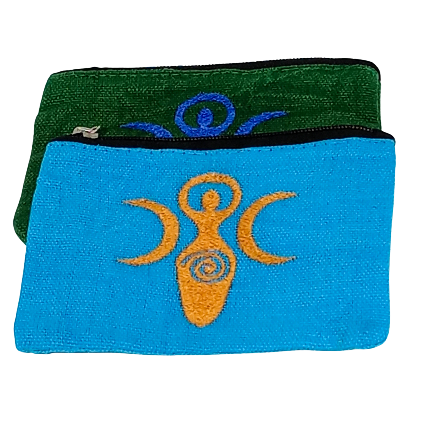 Goddess of Earth Embroidered Cotton Coin Purse