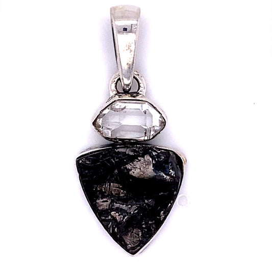 Shungite Herkimer Diamond Freedom Pendant