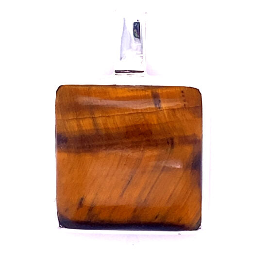 Tigers Eye Wild Visions Unisex Square Pendant